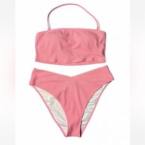 Victoria’s Secret Pink Crinkle Bikini Top and Bottoms
